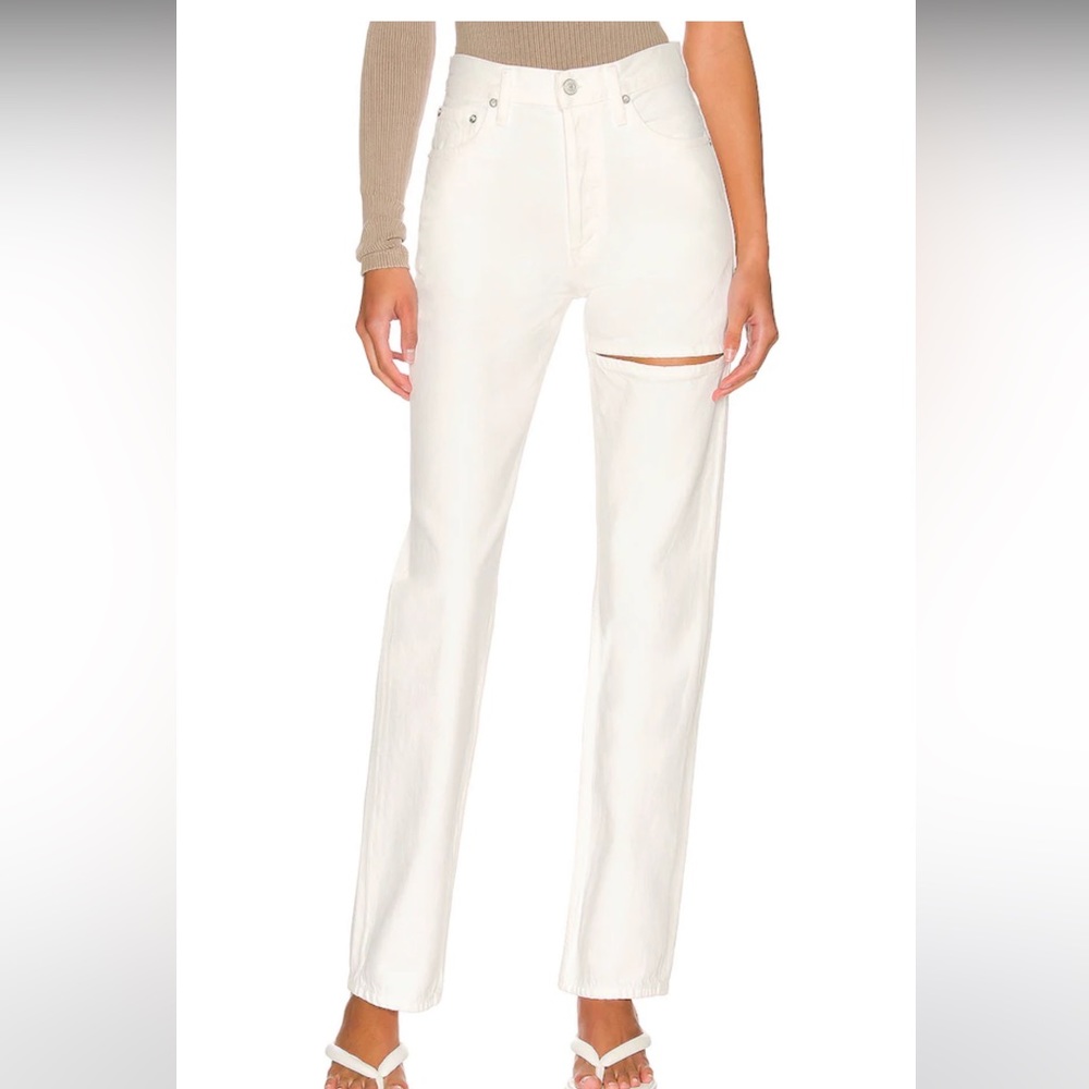 New with tags - Agolde white jeans with slit